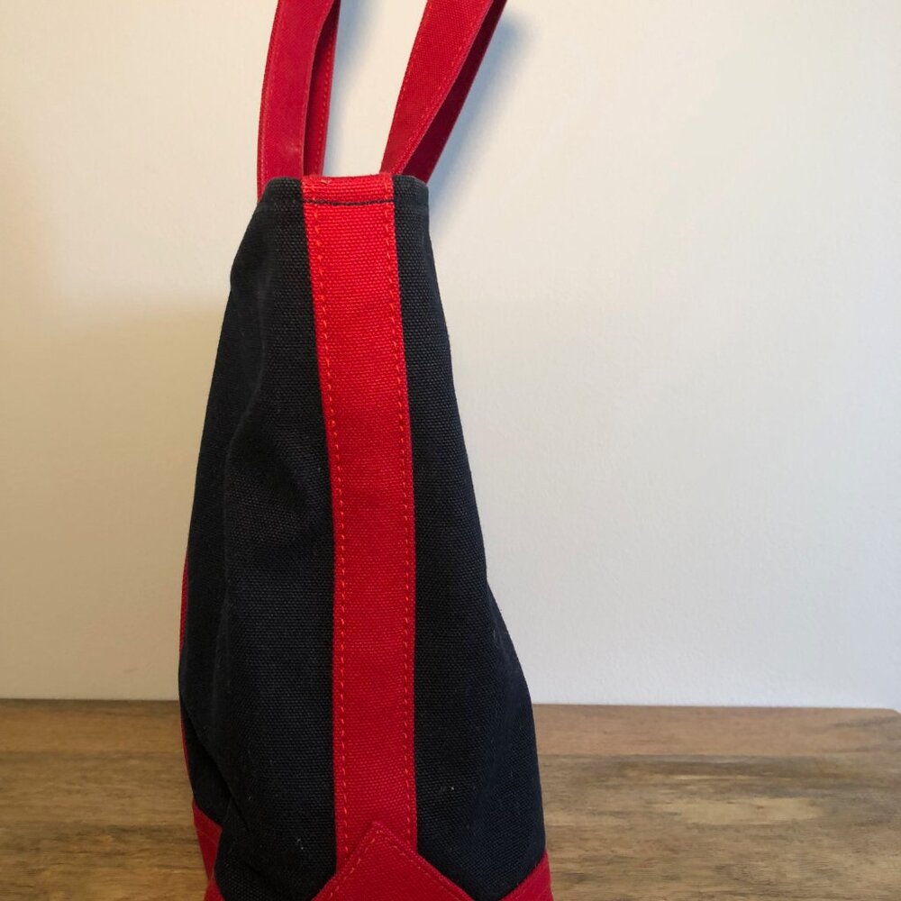 Ralph Lauren Black and Red Canvas Polo Tote - Picture 3 of 4